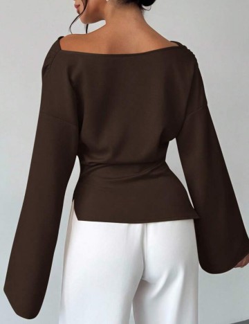 Cămașă Shein, maro