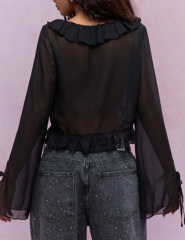 Top Shein Missguided, negru