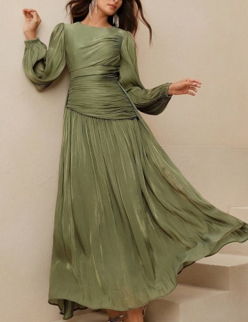 Rochie maxi Shein, kaki