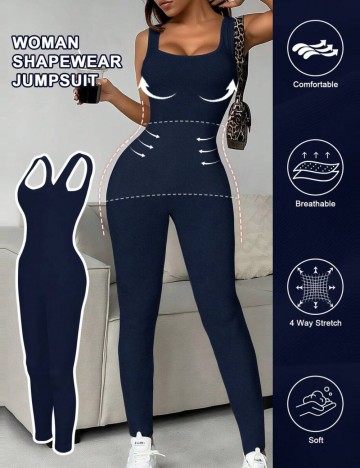 Salopetă lungă Shein Curve+, albastru