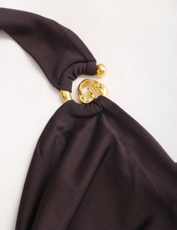 Salopetă lungă Shein, maro