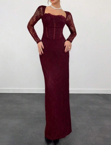 Rochie midi Shein, vișiniu