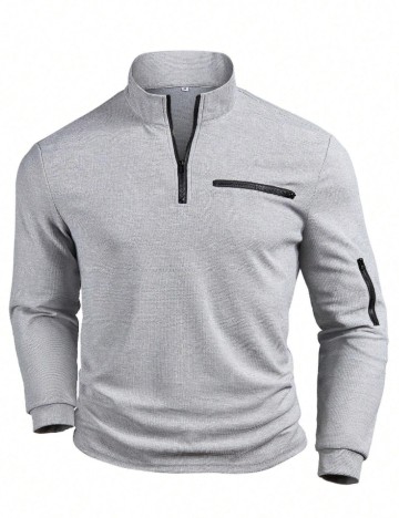 Bluză MANFINITY by Shein, gri