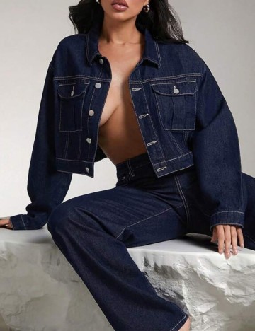 Geacă de blugi Shein, albastru