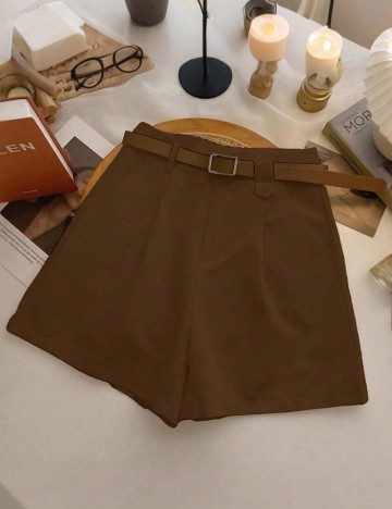 Pantaloni scurți Shein, maro