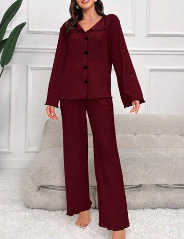 Compleu pijamale Shein, vișiniu