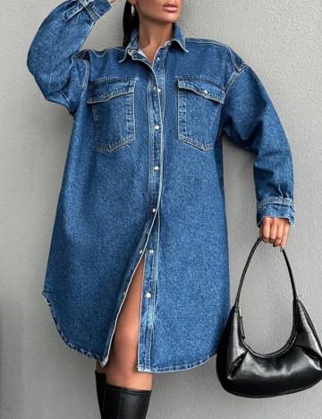 Geacă de blugi Shein, albastru