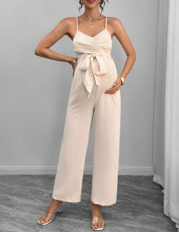 Salopetă lungă Shein, crem