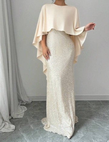 Rochie maxi Shein, crem