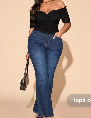 Top Shein Curve+, negru