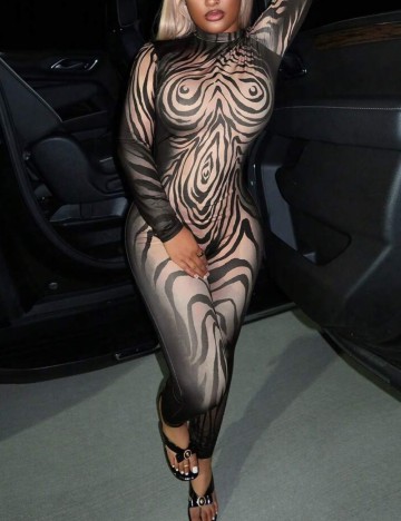 Salopetă lungă Shein, mix culori