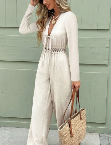 Salopetă lungă Shein, bej