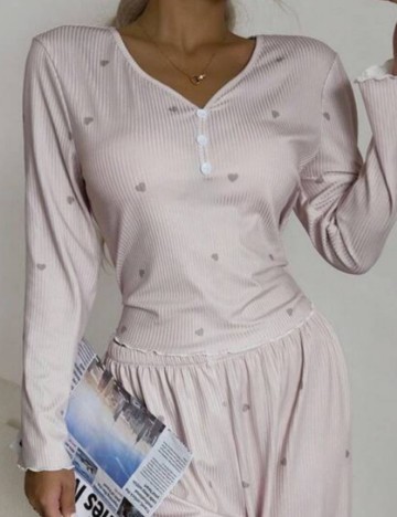 Bluză de pijama Shein, roz