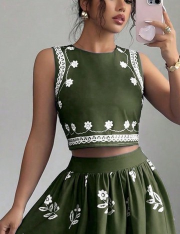Top Shein, verde