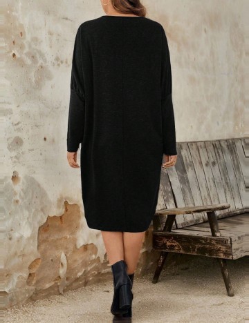 Rochie midi Shein Curve+, negru