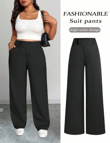 Pantaloni Shein Curve+, negru