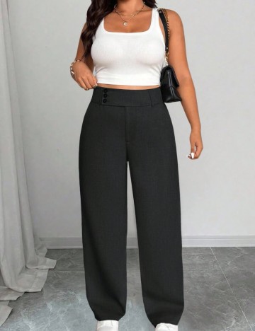 Pantaloni Shein Curve+, negru