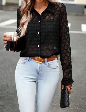 Cămașă Shein, negru