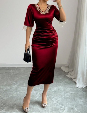 Rochie midi Shein, roșu