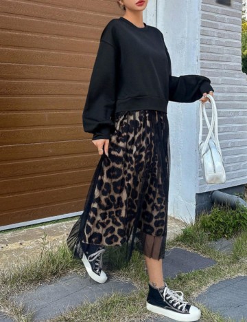 Rochie maxi Shein DAZY, negru