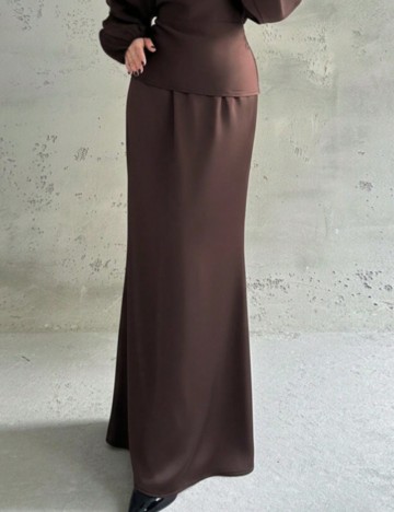 Fustă maxi Shein, maro