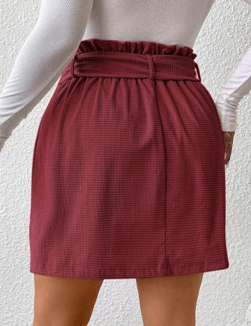 Fustă mini Shein Curve+, vișiniu