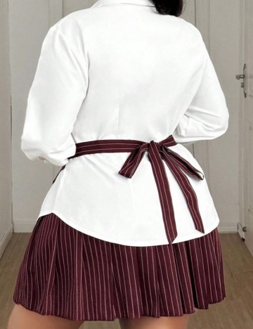 Fustă mini Shein Curve+, vișiniu