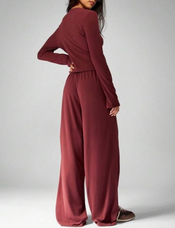 Bluză cu nasturi Shein Missguided, vișiniu