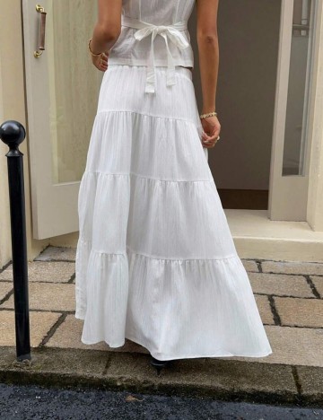 Fustă maxi Shein, alb