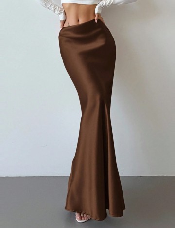 Fustă maxi Shein, maro