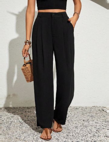 Pantaloni Shein Curve+, negru