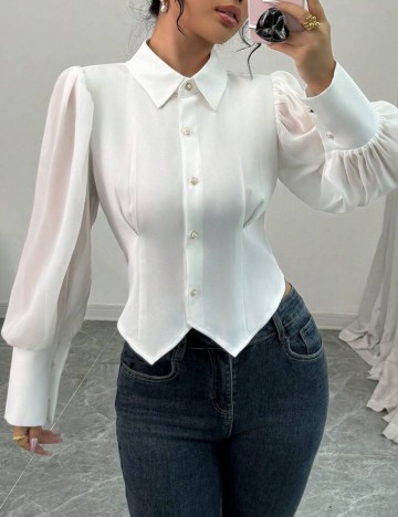 Cămașă Shein, alb