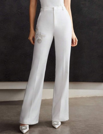 Pantaloni Shein, alb