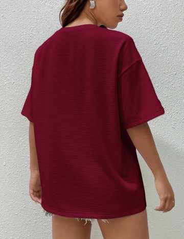 Tricou Shein, vișiniu