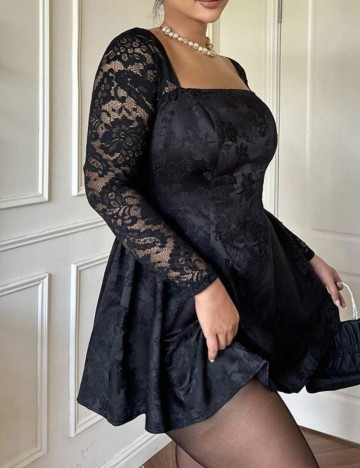 Rochie mini Shein Curve+, negru