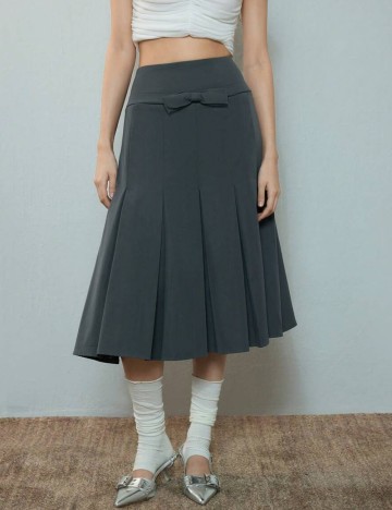 Fustă midi Shein, gri