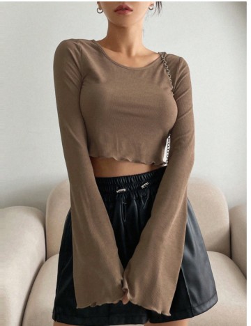 Bluză Shein DAZY, maro