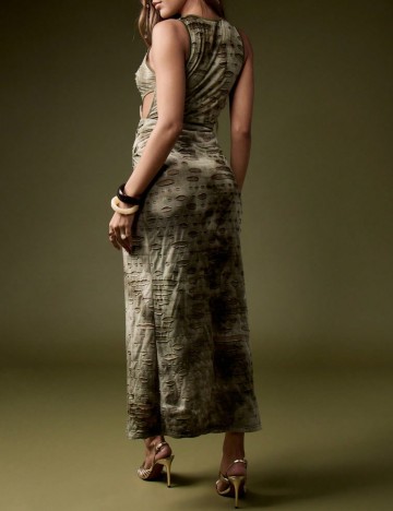 Rochie maxi Shein Missguided, kaki