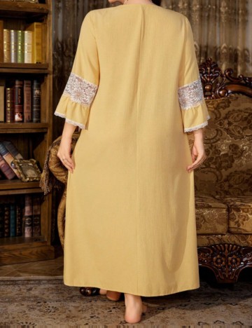 Rochie De Noapte Shein Curve+, galben