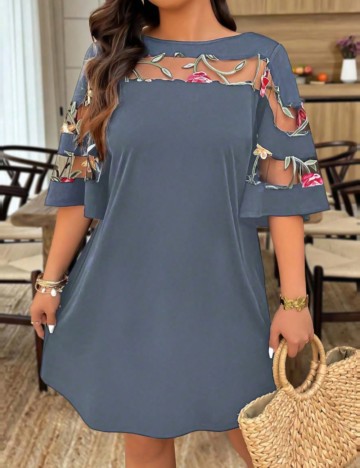 Rochie mini Shein Curve+, albastru