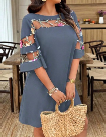 Rochie mini Shein Curve+, albastru