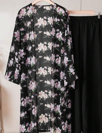 Cardigan Shein Curve+, negru