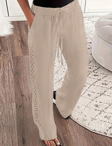 Pantaloni Shein Curve+, bej