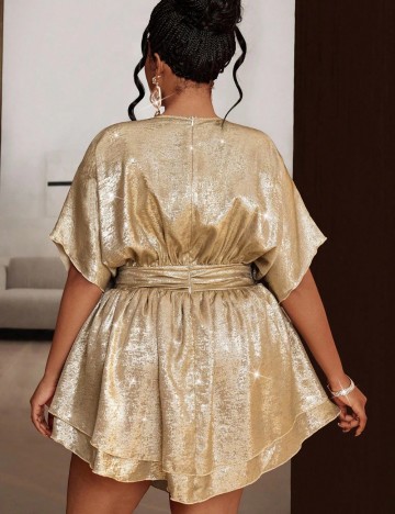 Rochie mini Shein Curve+, auriu