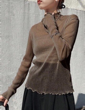 Bluză Shein FRIFUL, maro