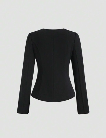 Bluză cu nasturi Shein, negru