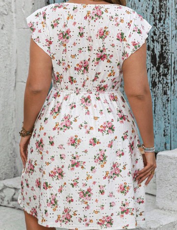 Rochie mini Shein Curve+, alb