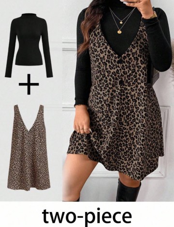 Set rochie și bluză Shein Curve+, mix culori