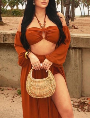 Top Shein, cărămiziu