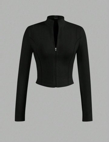 Bluză cu fermoar Shein, negru